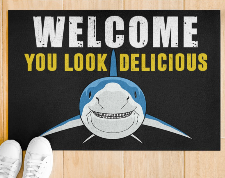 Shark-welcome-you-look-delicious-doormat-1